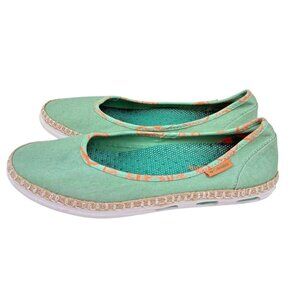 Columbia Vulc N Vent Bettie Womens Low Top Trainers Green Comfort Slip On Flats